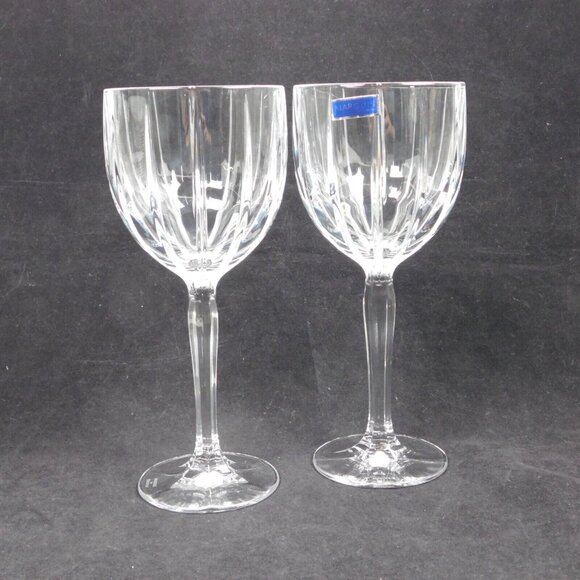 Lot of 2 Waterford Marquis Omega Crystal All Purpose Wine Glass Goblet 8 5/8" - Picture 1 of 12